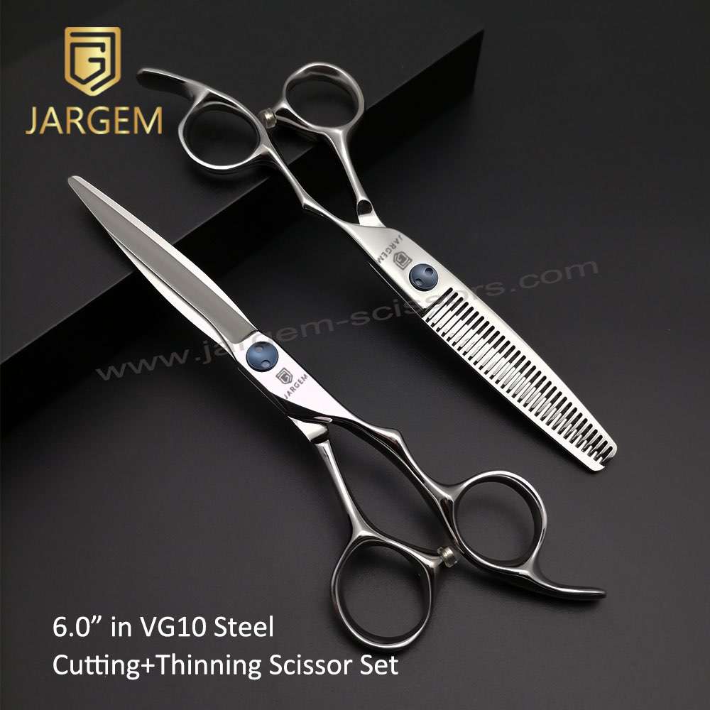 VG10 Steel Barber Scissors Set 6.0 Inch Hair Scissors Tools for Hair Salon