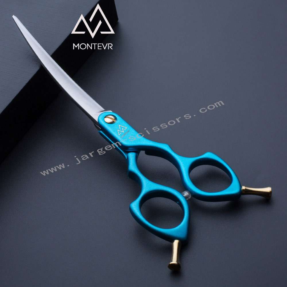 Colorful Coating Curved Scissors Pet Grooming Scissors 6.5 Inch Dog Grooming Shears