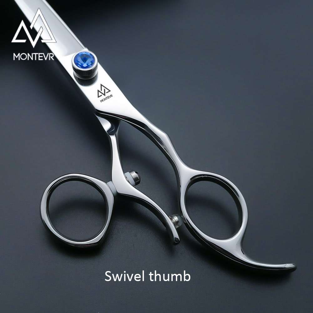 Support Small MOQ 7.5 Inch Swivel Thumb Dog Grooming Scissors Big Size Pet Grooming Scissors Products Fine Cutting