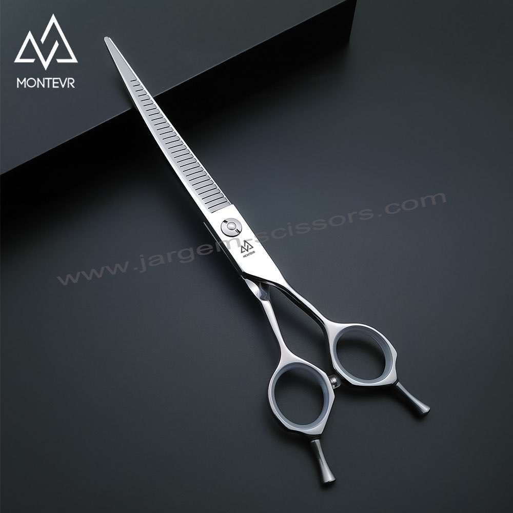 New Arrival Professional Pet Grooming Products Scissors Curved Cutter Chunker 28 Teeth All in 1 Dog Pet Grooming Scissors