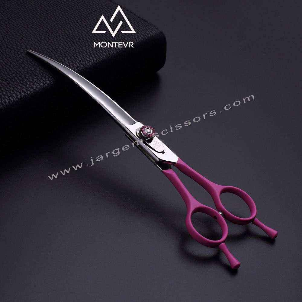 Professional Pet Grooming Scissors 7.5 Inch Dog Scissors Curved Blade Pet Grooming Products