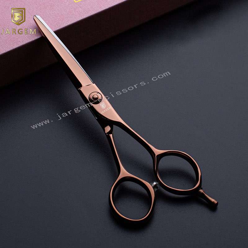Small Size Hair Scissors 5.5 Inch Cutting Scissors Rose Gold Coated Barber Shears