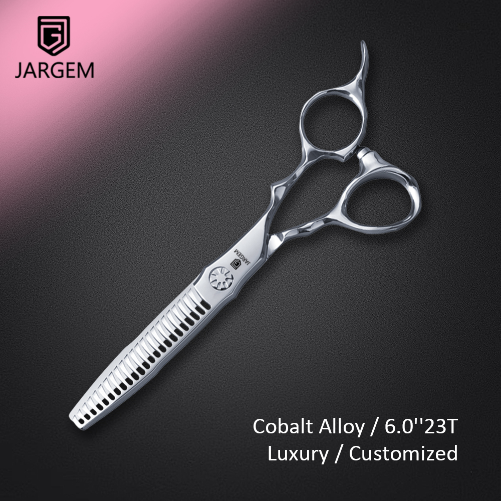 Cobalt Alloy Professional Hair Scissors New Design CNC Blade Curved Teeth Thinning Hairdressing Scissors